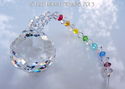 m/w Swarovski 30mm Mozart Ball with Chakra Colors 