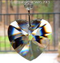 m/w Swarovski Lg. Clear Heart with Chakra Colors S