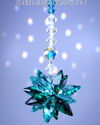 m/w Swarovski Crystal Emerald + Aqua Octagon Star 