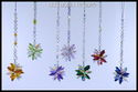 m/w Swarovski Crystal Aurora + Peridot Green Star 