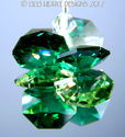 m/w Swarovski Crystal Dk. and Lt. Greens Sunburst 