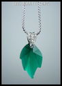 m/w Swarovski Crystal Ltd. Ed.  Emerald GREEN Leaf