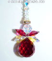 m/w Swarovski Crystal 20mm Chubby RED + AB ANGEL S