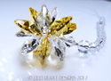 m/w Swarovski Crystal Lt Topaz And Clear Sunburst 
