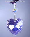 m/w Swarovski AB Violet Heart with Purple Hearts S