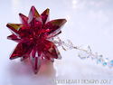 m/w Swarovski Crystal Bordeaux Red Star Feng Shui 