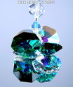 m/w Swarovski Crystal Emerald Green + Aurora Star 