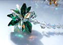 m/w Swarovski Crystal Emerald Green + Aurora Star 