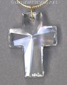 m/w Swarovski Crystal Clear Cross on 24k GP Chain 
