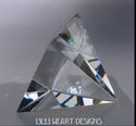 GIANT CLEAR FINE CRYSTAL PYRAMID PRISM PAPERWEIGHT