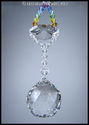 m/w Swarovski Crystal 30mm Ball Double Chakra + Lg
