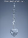 m/w Swarovski 28mm Crystal Clear Heart + Strand Su