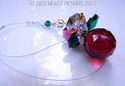 m/w Swarovski 20mm Christmas RED BALL ORNAMENT Sun