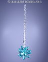 m/w Swarovski Crystal Antique Green Aqua Star Sun 