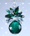 Made/w All Swarovski Emerald Green Ball Pineapple 