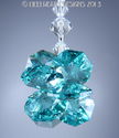 m/w Swarovski Crystal Antique Green Aqua Star Sun 