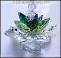 m/w Swarovski Crystal Emerald Green SMALLER LOTUS 