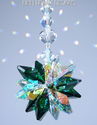 m/w Swarovski Crystal Emerald Green + Aurora Star 