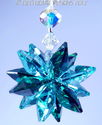 m/w Swarovski Crystal Emerald + Aqua Octagon Star 