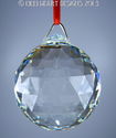 Swarovski Crystal Finest Ball 40mm Red Ribbon Feng