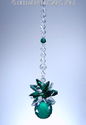 Made/w All Swarovski Emerald Green Ball Pineapple 