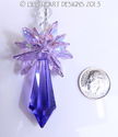 m/w Swarovski Rare AB Violet Topped Purple Icicle 