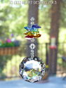 m/w Swarovski Dahlia with 7 Healing Chakra Colors 