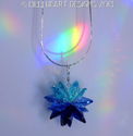 m/w Swarovski 3 Blues Star Suncatcher or Pendant w