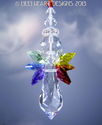  m/w Swarovski Crystal Quad Rainbow Winged Angel S