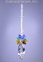 m/w Swarovski 50mm Spiral 7 Healing Chakra Colors 