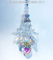  m/w Swarovski Crystal Big AB Quad Winged Angel Su