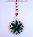 m/w Swarovski Emerald Red Christmas Suncatcher Sta