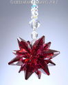 m/w Swarovski Crystal Bordeaux Red Star Feng Shui 