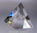 GIANT CLEAR FINE CRYSTAL PYRAMID PRISM PAPERWEIGHT