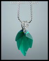 m/w Swarovski Crystal Ltd. Ed.  Emerald GREEN Leaf