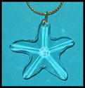 m/w Swarovski Crystal Starfish on 24K Gold Plated 