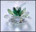 m/w Swarovski Crystal Emerald Green SMALLER LOTUS 