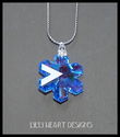 m/w Swarovski Crystal Blue Disontinued Snowflake o