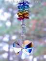 m/w Swarovski Lg. Clear Heart with Chakra Colors S
