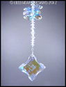 Crystal Celtic Cross Aurora Borealis m/w Swarovski