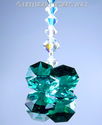 m/w Swarovski Crystal Emerald + Aqua Octagon Star 