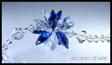m/w Swarovski Crystal Cobalt Blue and Clear Long P