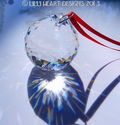 Swarovski Crystal Finest Ball 40mm Red Ribbon Feng