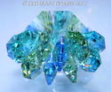 m/w Swarovski Crystal HUGE Dbl Ocean Colors LOTUS 