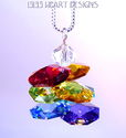 m/w Swarovski Healing Chakra Colors w/ Sterling Si