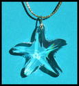 m/w Swarovski Crystal Starfish on 24K Gold Plated 