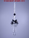 m/w Swarovski 50mm Icicle Pendulum Jet and Clear S