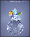 m/w Swarovski Mozart Ball w/ AB Leaves Pineapple S