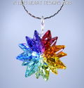 m/w Swarovski Crystal Chakra 7 Color Star SunCatch