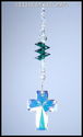 m/w Swarovski Crystal AB Cross EMERALD HEARTS Sun 